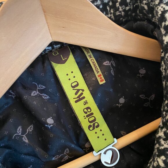 SOIA & KYO Wool Houndstooth Coat - Picture 2 of 11